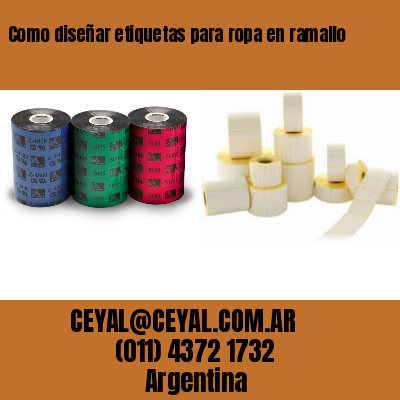 Como diseñar etiquetas para ropa en ramallo
