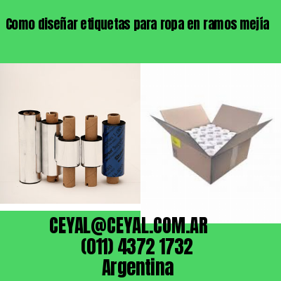 Como diseñar etiquetas para ropa en ramos mejía