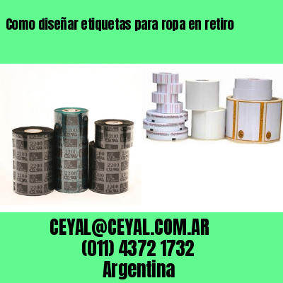 Como diseñar etiquetas para ropa en retiro