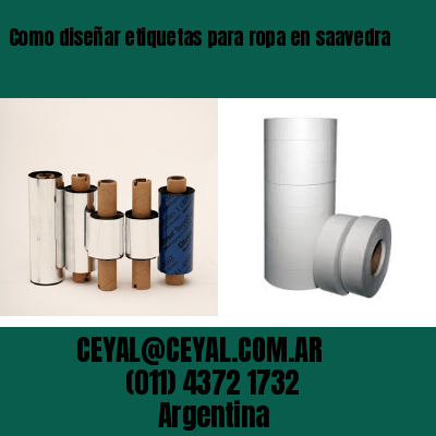 Como diseñar etiquetas para ropa en saavedra