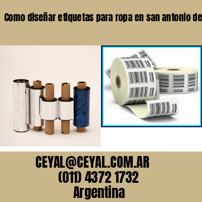 Como diseñar etiquetas para ropa en san antonio de padua