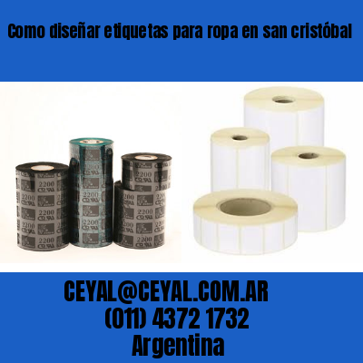 Como diseñar etiquetas para ropa en san cristóbal