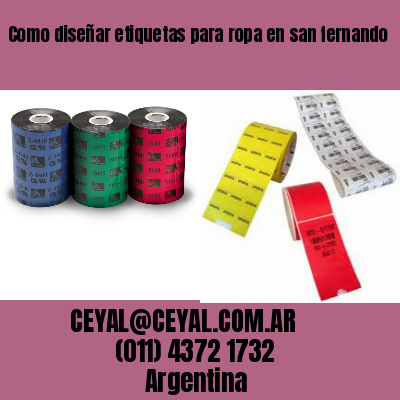 Como diseñar etiquetas para ropa en san fernando