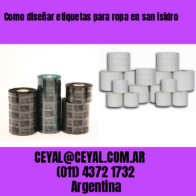 Como diseñar etiquetas para ropa en san isidro
