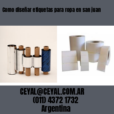 Como diseñar etiquetas para ropa en san juan