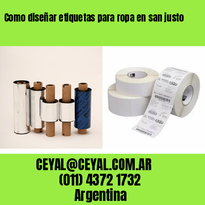 Como diseñar etiquetas para ropa en san justo