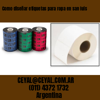 Como diseñar etiquetas para ropa en san luis