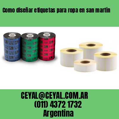 Como diseñar etiquetas para ropa en san martín