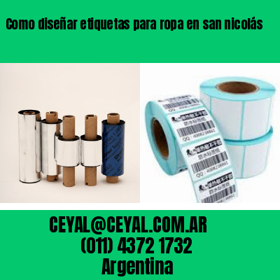 Como diseñar etiquetas para ropa en san nicolás