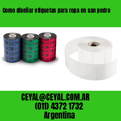 Como diseñar etiquetas para ropa en san pedro
