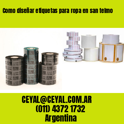 Como diseñar etiquetas para ropa en san telmo