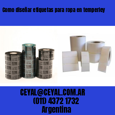 Como diseñar etiquetas para ropa en temperley