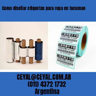 Como diseñar etiquetas para ropa en tucuman