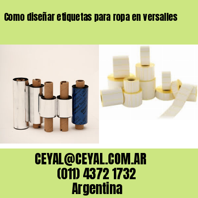 Como diseñar etiquetas para ropa en versalles
