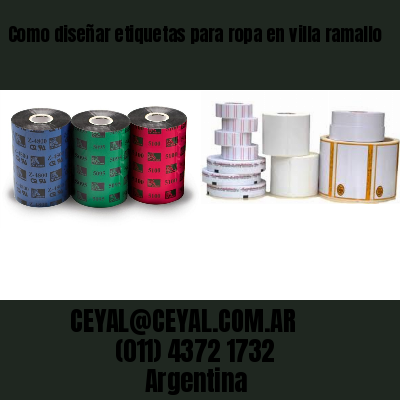 Como diseñar etiquetas para ropa en villa ramallo