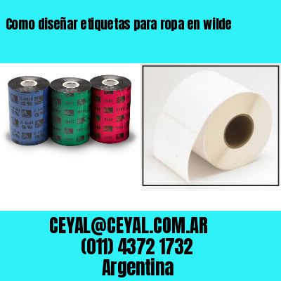 Como diseñar etiquetas para ropa en wilde