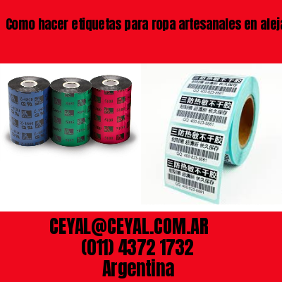 Como hacer etiquetas para ropa artesanales en alejandro korn