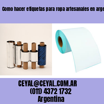 Como hacer etiquetas para ropa artesanales en argentina