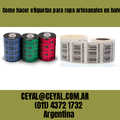 Como hacer etiquetas para ropa artesanales en balvanera  buenos aires