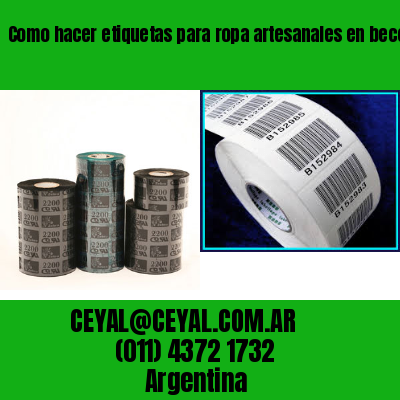 Como hacer etiquetas para ropa artesanales en beccar
