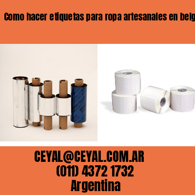 Como hacer etiquetas para ropa artesanales en belgrano  buenos aires