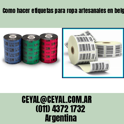Como hacer etiquetas para ropa artesanales en belgrano
