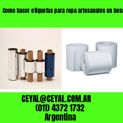 Como hacer etiquetas para ropa artesanales en benavidez