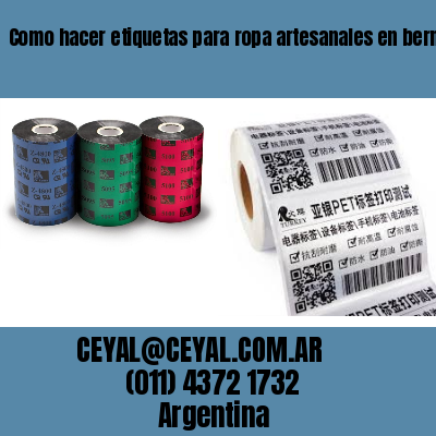 Como hacer etiquetas para ropa artesanales en bernal