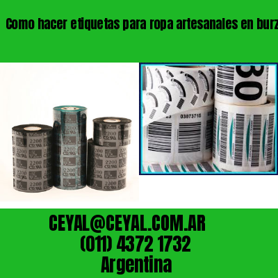 Como hacer etiquetas para ropa artesanales en burzaco