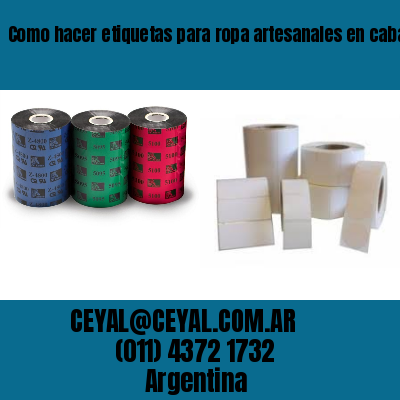 Como hacer etiquetas para ropa artesanales en caballito