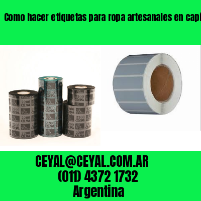 Como hacer etiquetas para ropa artesanales en capital federal