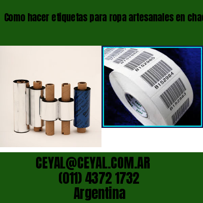 Como hacer etiquetas para ropa artesanales en chaco