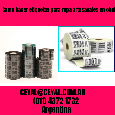 Como hacer etiquetas para ropa artesanales en chubut