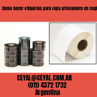 Como hacer etiquetas para ropa artesanales en coghlan  buenos aires