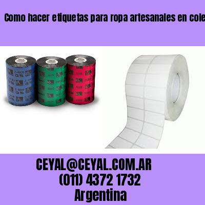 Como hacer etiquetas para ropa artesanales en colegiales