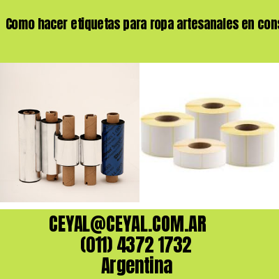 Como hacer etiquetas para ropa artesanales en constitucion