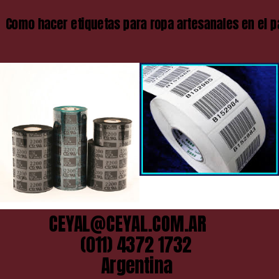 Como hacer etiquetas para ropa artesanales en el palomar