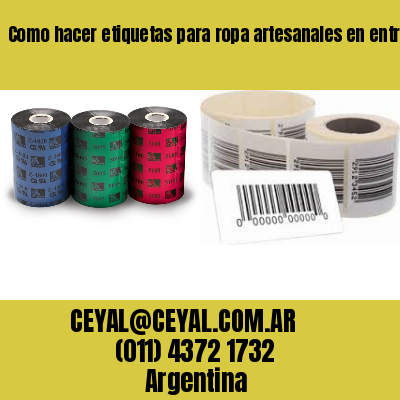 Como hacer etiquetas para ropa artesanales en entre rios