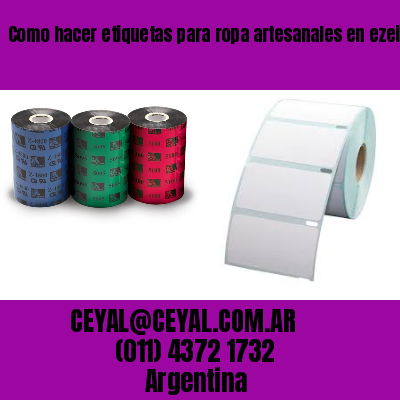 Como hacer etiquetas para ropa artesanales en ezeiza