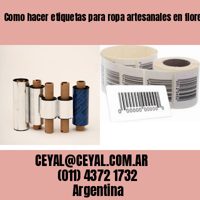 Como hacer etiquetas para ropa artesanales en flores