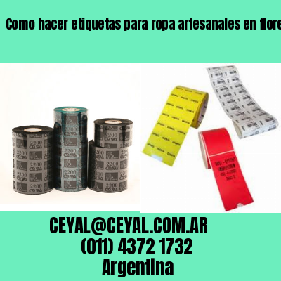 Como hacer etiquetas para ropa artesanales en floresta  buenos aires
