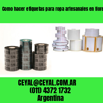 Como hacer etiquetas para ropa artesanales en floresta