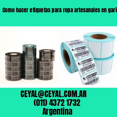 Como hacer etiquetas para ropa artesanales en garín