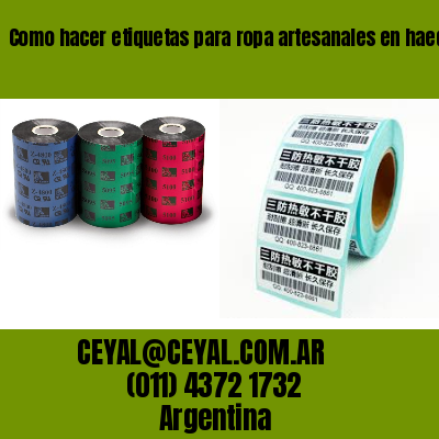 Como hacer etiquetas para ropa artesanales en haedo