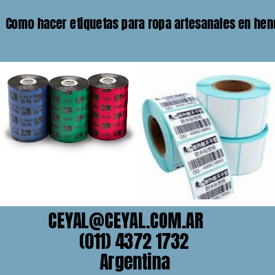 Como hacer etiquetas para ropa artesanales en henderson