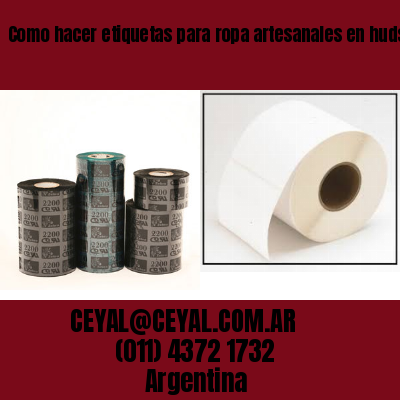 Como hacer etiquetas para ropa artesanales en hudson