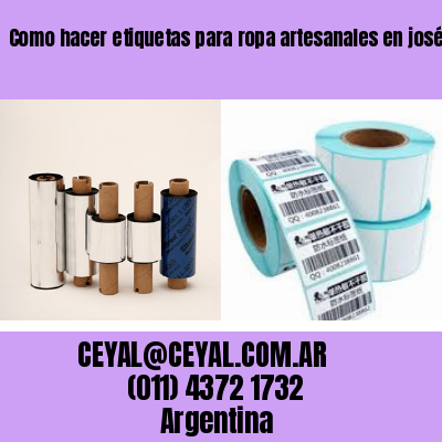 Como hacer etiquetas para ropa artesanales en josé c. paz