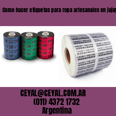 Como hacer etiquetas para ropa artesanales en jujuy