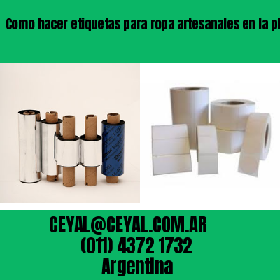 Como hacer etiquetas para ropa artesanales en la plata