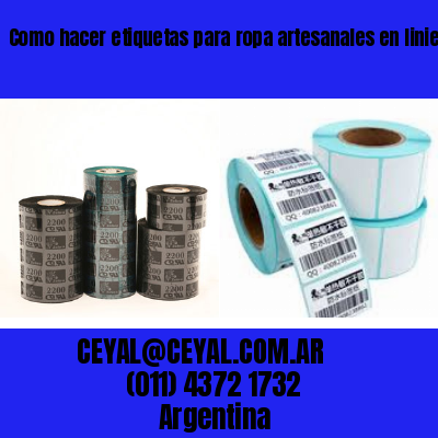 Como hacer etiquetas para ropa artesanales en liniers